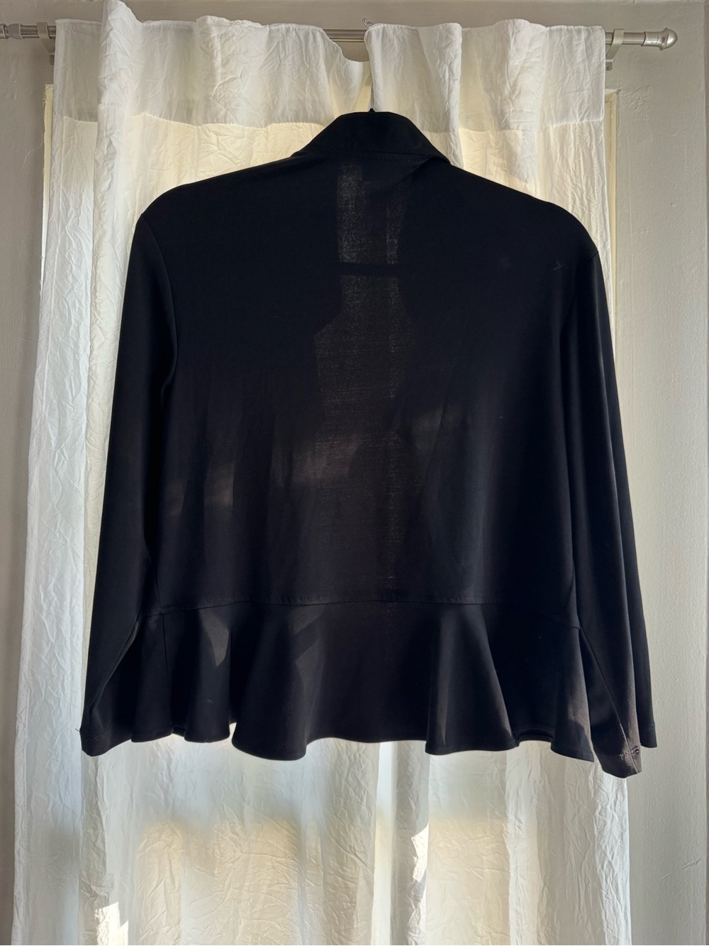 Dress Barn Black Ruffle-Front Open Blazer - Picture 3 of 3